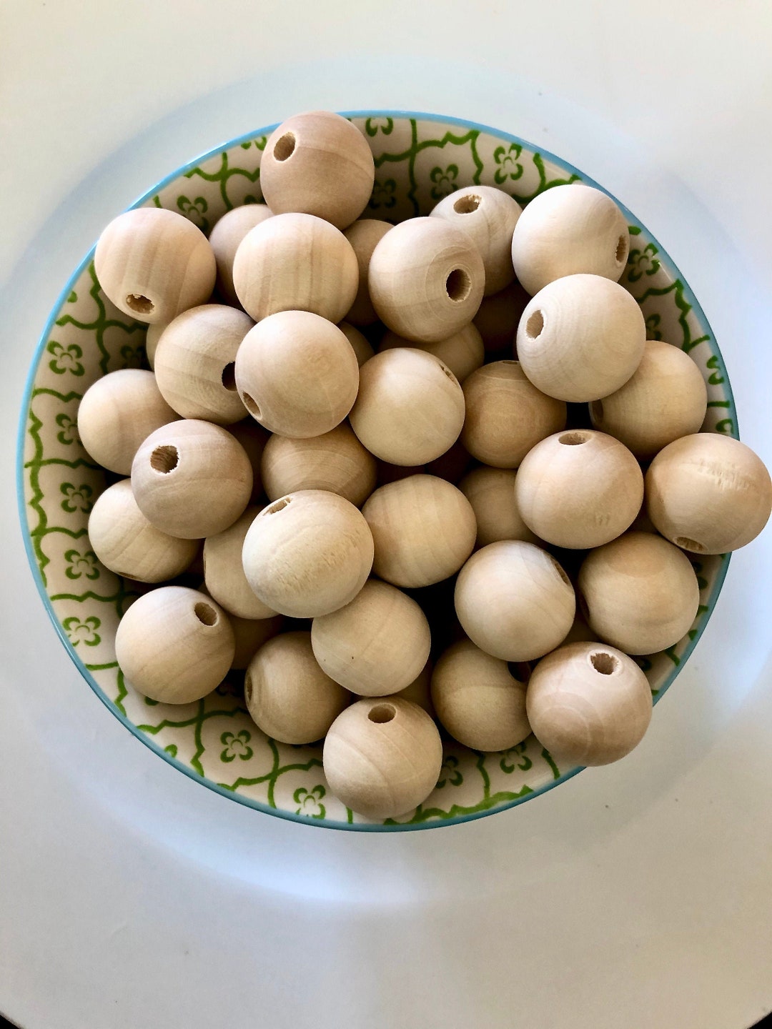 20 Mm Natural Wood Beads 3/4 Inch Wood Beads, Loose Natural Wood Bead