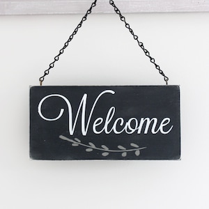 Welcome Sign, Hanging Door Sign, Custom Sign, Wall Art, Wood Sign, Office Decor Sign, Business Sign