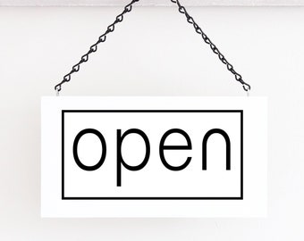 Modern Open Business Sign, Open Sign, Closed Sign, Custom Sign, Wood Business Sign, Office Sign, Wall Art, Wood Sign