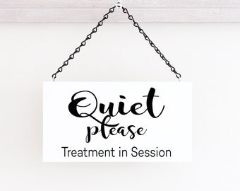 In Session Business Sign, Treatment in Session, Office Sign, Salon, Custom Sign, Hanging Wood Sign