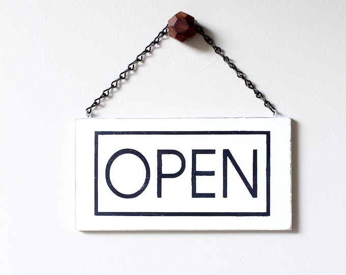 Chalkboard Open/closed Sign / Chalkboard Sign / Reversible Sign / Open ...