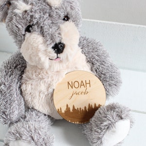 Wooden Baby Name Announcement Sign, Baby Boy Wood Sign for Birth Reveal, Baby Name Sign, Personalized Baby Name Sign