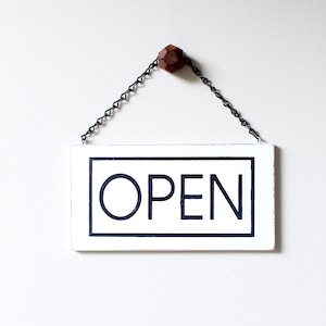 Modern Open Business Sign, Open Sign, Closed Sign, Custom Sign, Hanging Door Sign for Business, Office Sign, Wall Art, Wood Sign