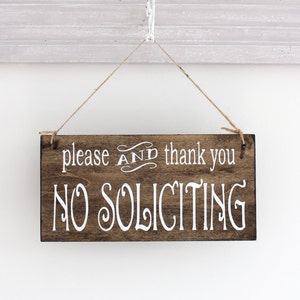No Soliciting Sign, Door Sign, Wood Sign, Soliciting, Vintage Sign