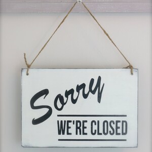 Business Sign, Open/Closed Sign, Custom Sign, Wall Art, Wood Sign, Vintage Sign image 3