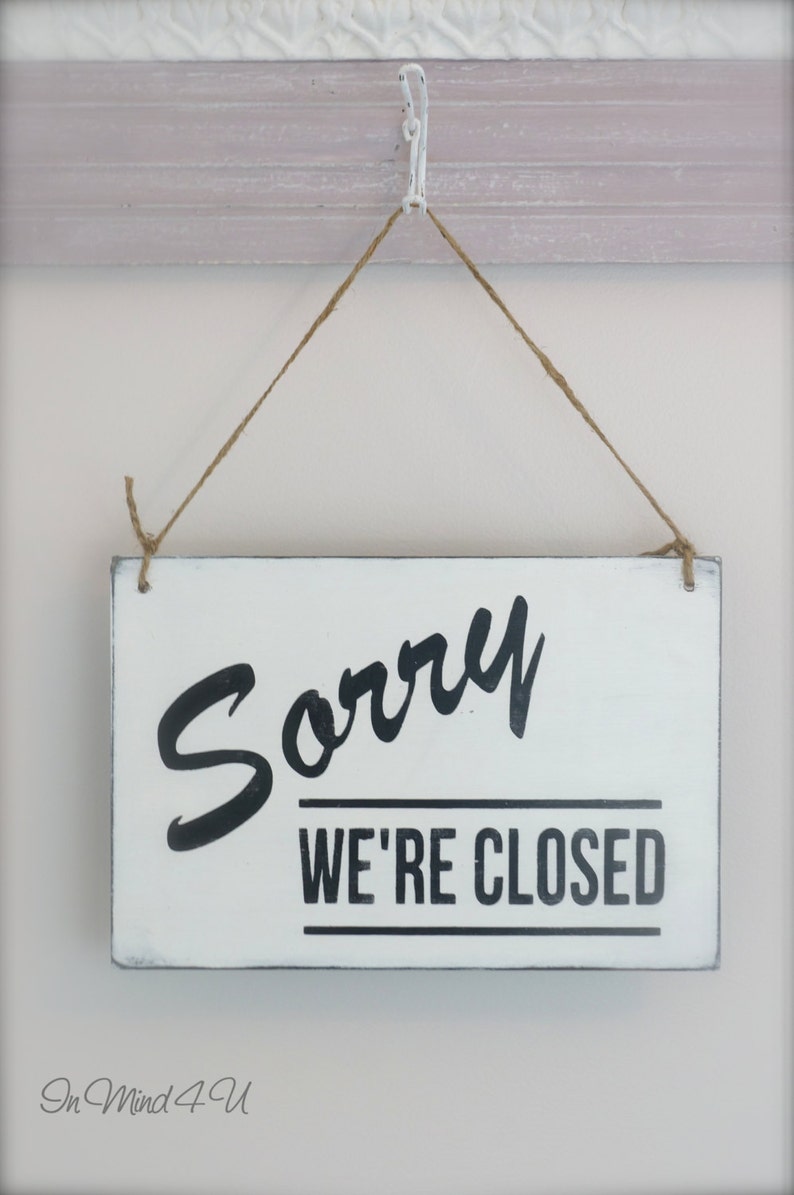 Business Sign, Open/Closed Sign, Custom Sign, Wall Art, Wood Sign, Vintage Sign image 3