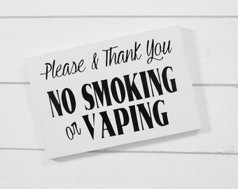 No Smoking Sign, Smoking Sign, Business Sign, Rental Sign, Office Decor, Wall Art, Wood Sign