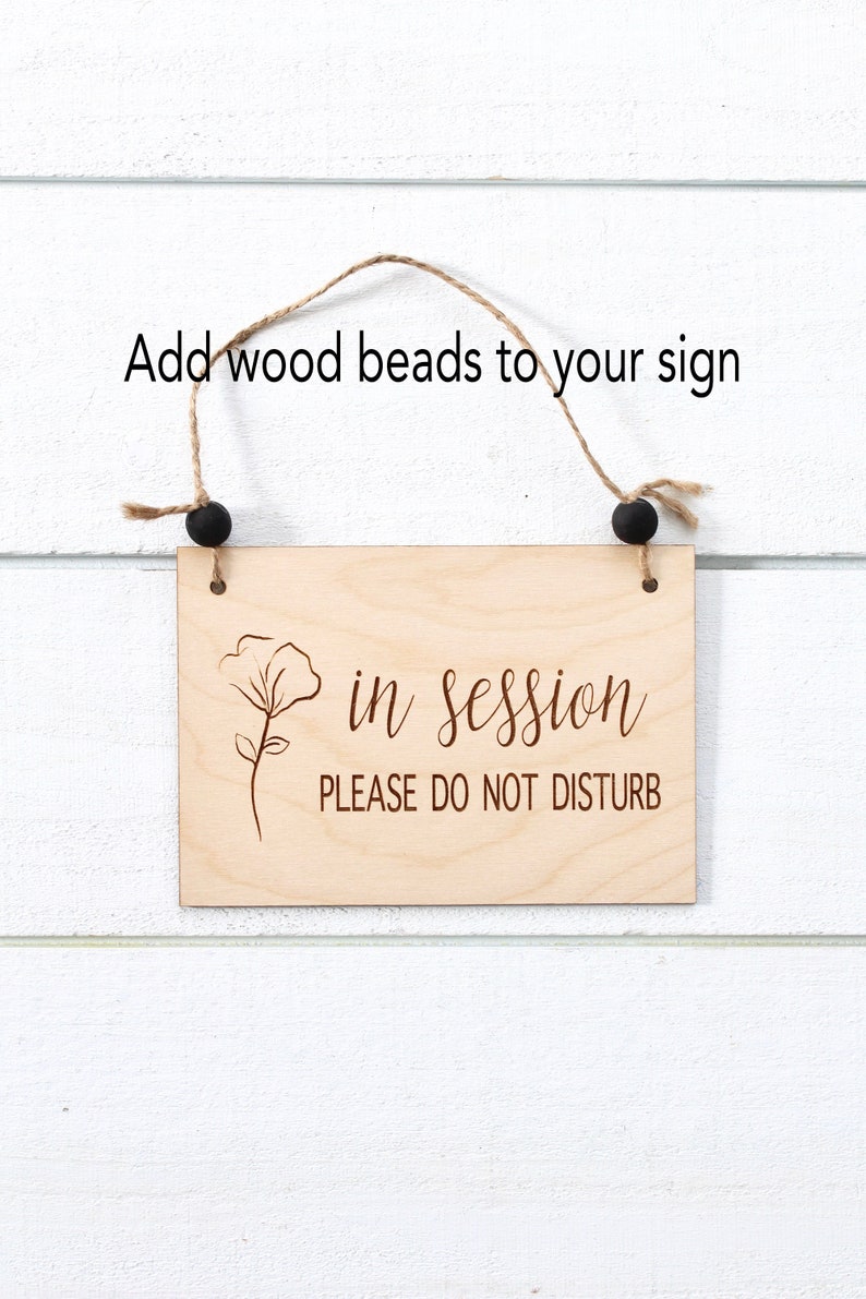 In Session Sign, Laser Engraved Sign, Welcome Sign, Spa Sign, Wood Door ...