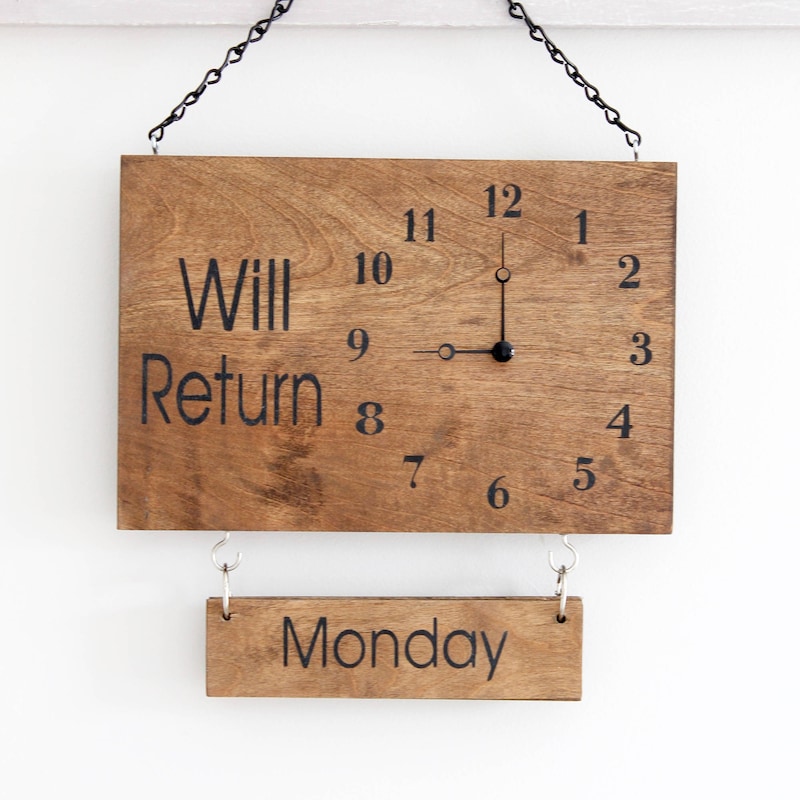 Clock in and Out Sign - Etsy