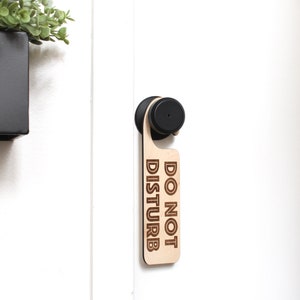 Do Not Disturb Door Hanger Sign, Office Sign, Laser Engraved Door Sign ...
