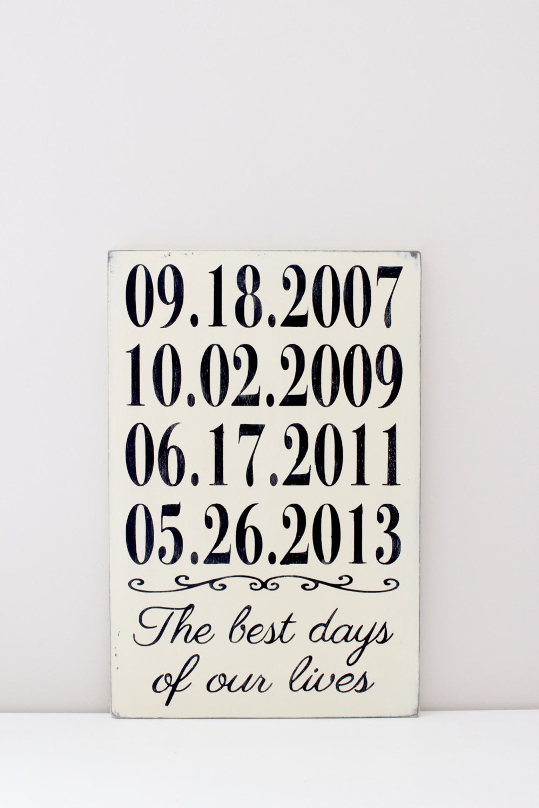 Personalized Important Dates Wood Sign, Anniversary Gift - Etsy