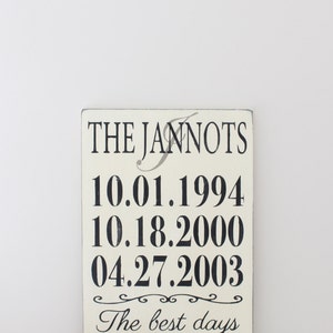 Important Date Wood Sign, Special Date Sign, Family Name Sign, Anniversary Date, Birth Dates, Family Sign, Wood Wall Art, Wood Sign