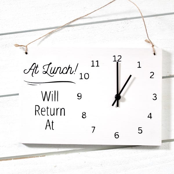 Out to Lunch Be Back at Sign - Etsy