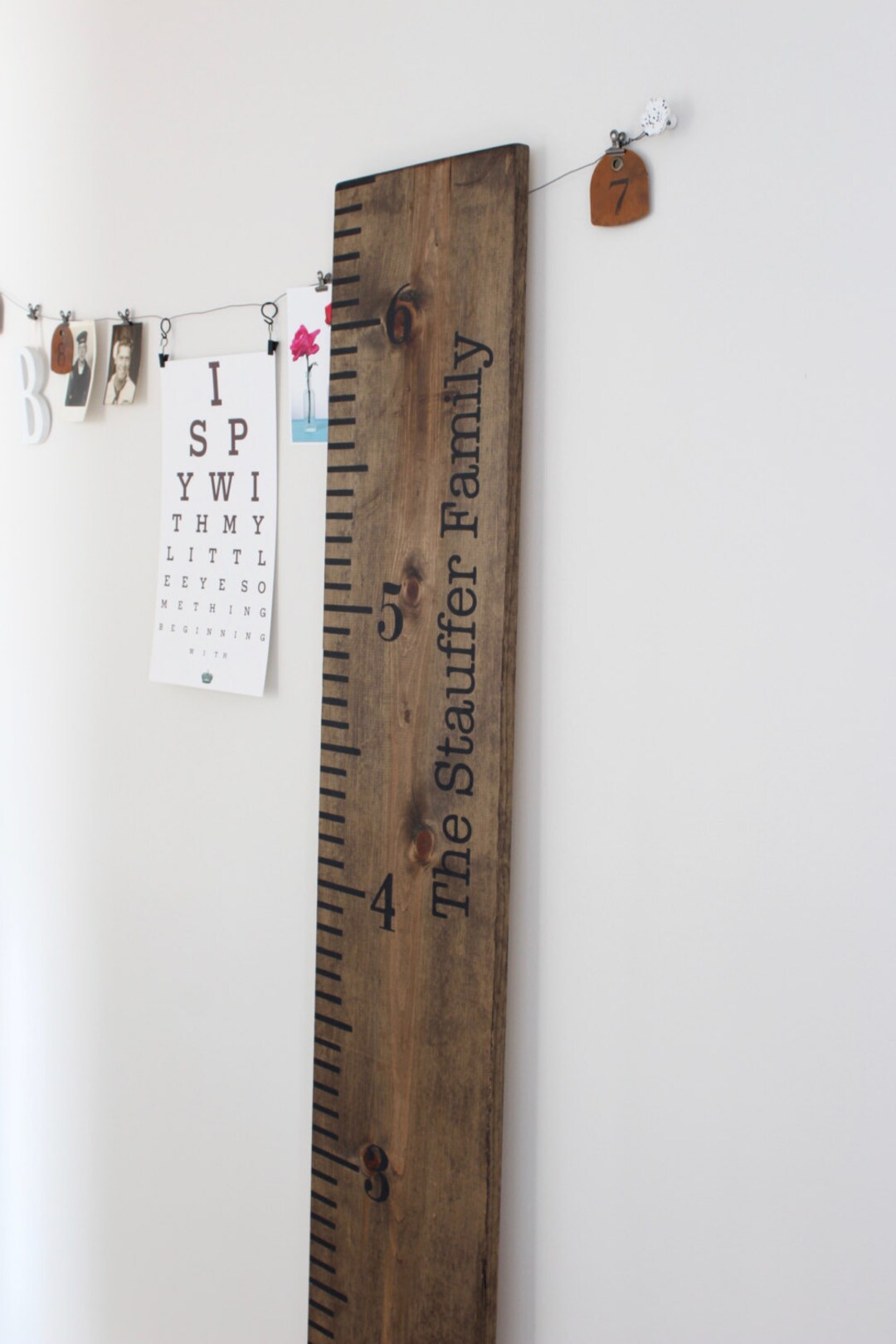 Keepsake Ruler, Wood Growth Chart, Large Ruler Sign, Childrens Height