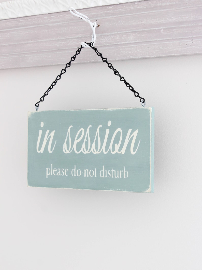 Business Sign, In Session Sign, Office Sign, Custom Spa Sign, Wall Art, Hanging Wood Sign, Office Sign image 2