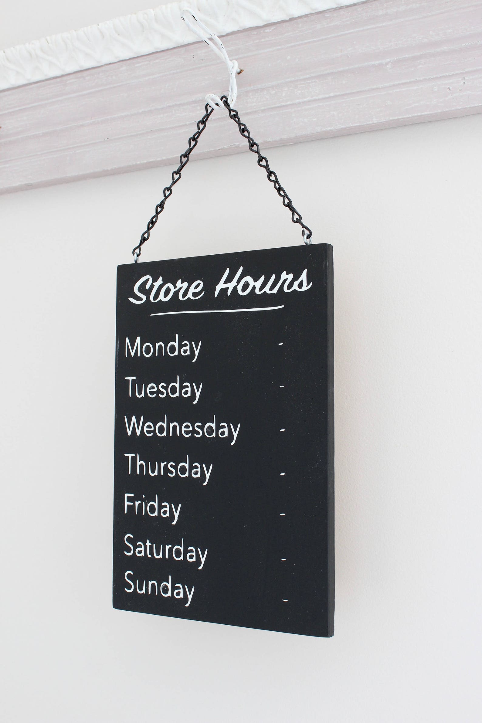 Chalkboard Store Hours Sign Business Hours Sign Boutique Etsy