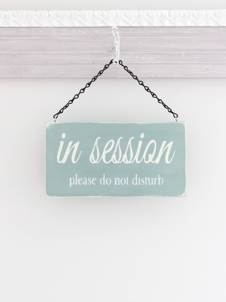 Business Sign, In Session Sign, Office Sign, Custom Spa Sign, Wall Art, Hanging Wood Sign, Office Sign image 1