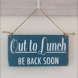 Business Sign, Office Sign, Out To Lunch Sign, Custom Sign, Wall Art, Wood Sign