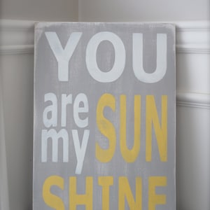 You Are My Sunshine, Wall Art, Custom Wood Sign, Wood Wall Art, Sign, Wood Sign, Vintage, Quote Sign, image 1