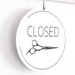 Open and Closed Business Sign, Hair Stylist Sign, Barber Shop Sign ...