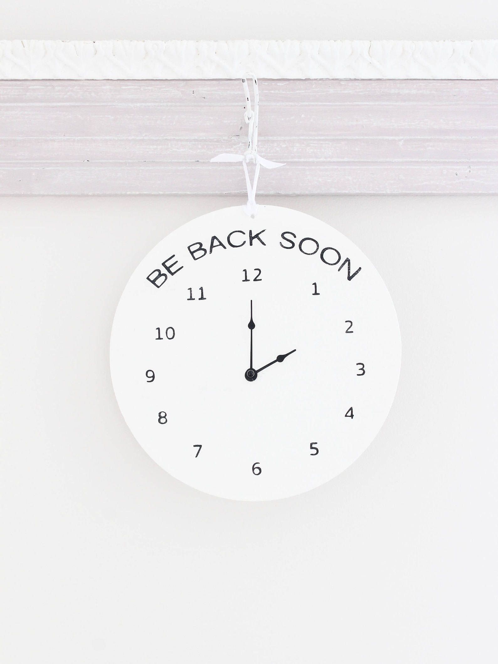 Modern Be Back Soon Clock Sign Will Return Soon Sign Round Etsy