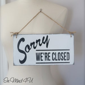 Business Sign, Open/Closed Sign, Custom Sign, Wall Art, Wood Sign, Vintage Sign image 2