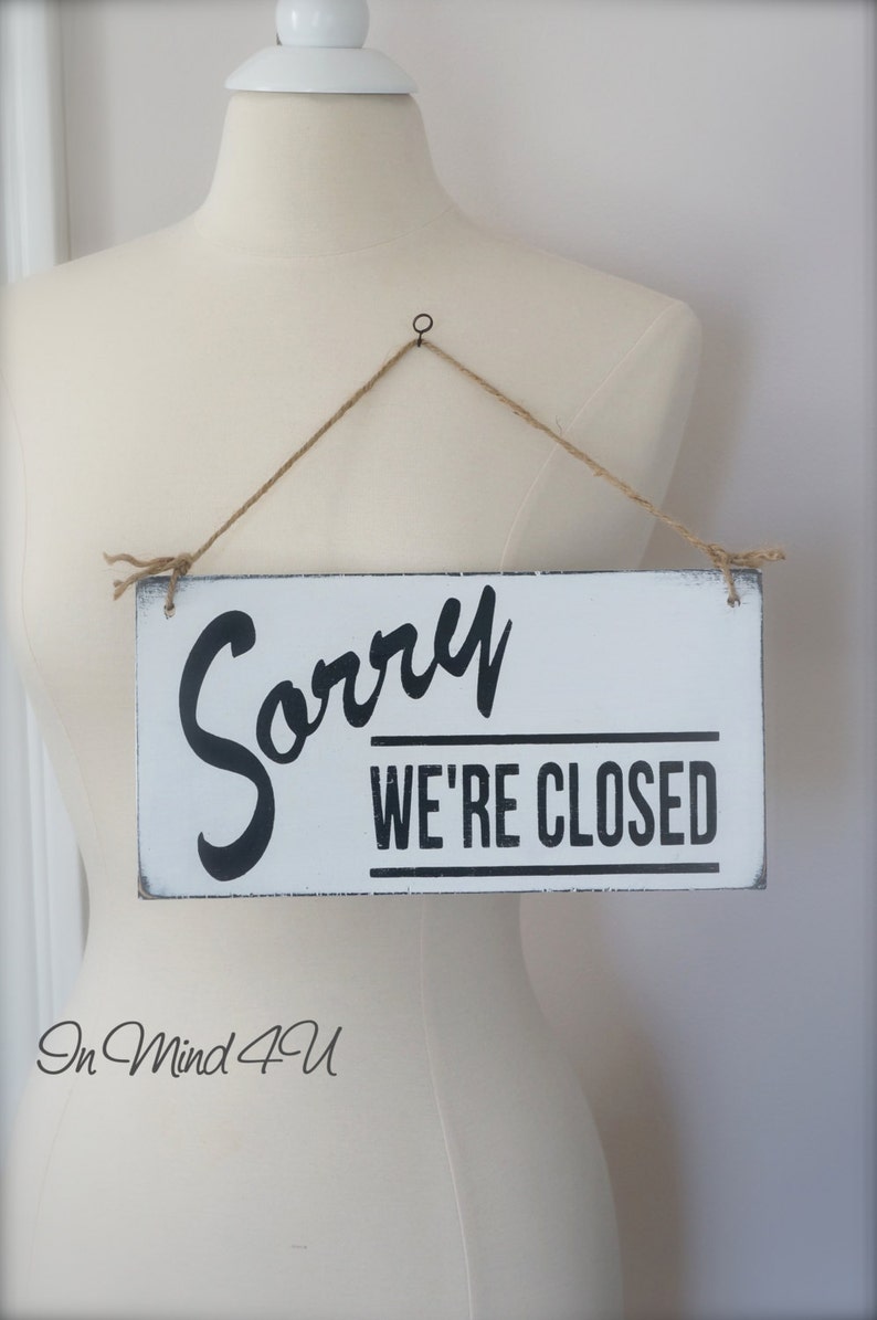 Business Sign, Open/Closed Sign, Custom Sign, Wall Art, Wood Sign, Vintage Sign image 2