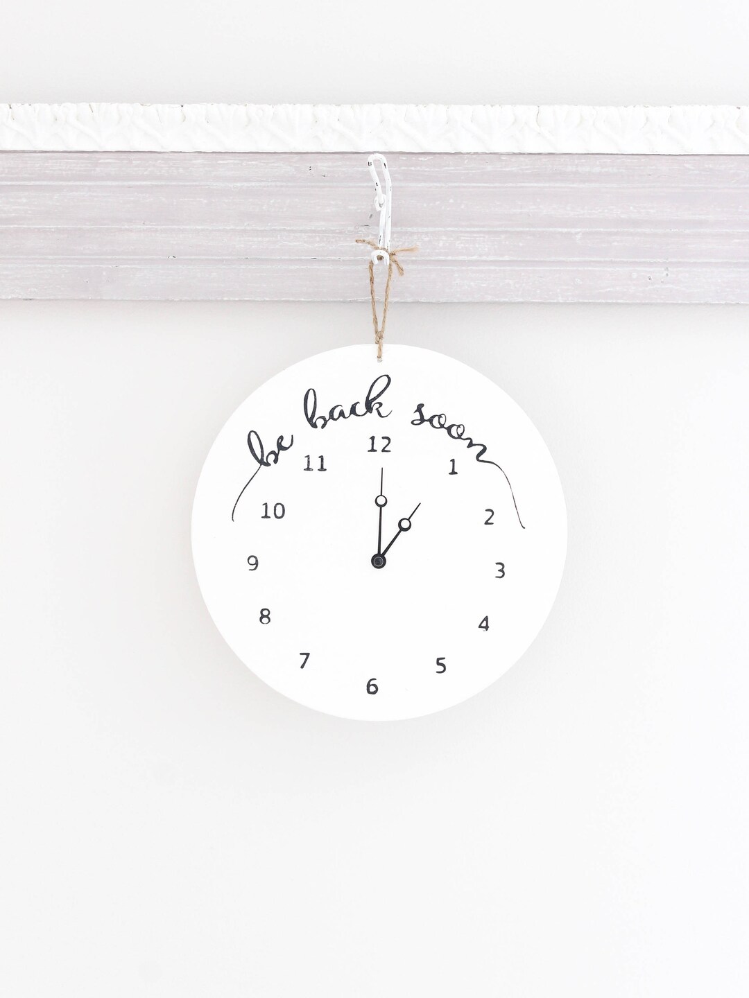 Be Back Soon Clock Sign: Boutique Store Hours, Double Sided - Etsy
