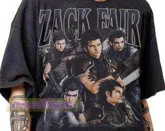Limited Zack Fair Vintage 90s T-Shirt - Zack Fair Final Fantasy Game Fan Apparel Gifts Tee - Zack Fair Game Fan Merch Tee For Man And Women
