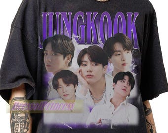 Limited Jung Kook JK Vintage 90s T-Shirt - JungKook JK Kpop Music Fan Apparel Gift Tee - JungKook Kpop Retro Fan Merch Tee For Man And Women