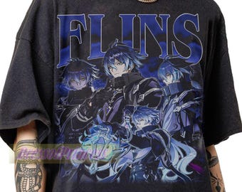 Limited Flins Vintage 90s T-Shirt - Flins Genshin Impact Game Fan Apparel Gifts Tee - Flins Fan Merch Tee For Man And Women