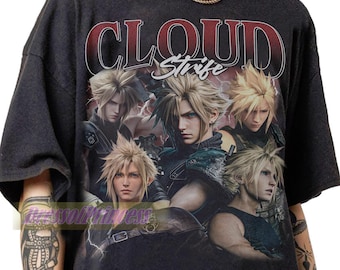 Limited Cloud Strife Vintage 90s T-Shirt - Final Fantasy Game Fan Apparel Gifts Tee - Cloud Strife Fan Merch Tee For Man And Women