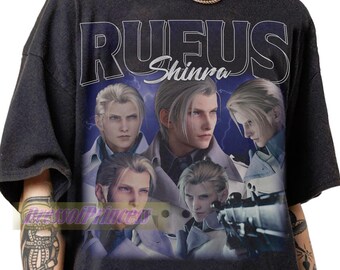 Limited Rufus Shinra Vintage 90s T-Shirt - Final Fantasy Game Fan Apparel Gifts Tee - Rufus Shinra Fan Merch Tee For Man And Women