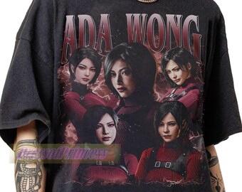 Limited Ada Wong Vintage 90s T-Shirt - Ada Wong Resident Evil Fan Apparel Gifts Tee - Retro Ada Wong Fan Merch Tee For Man And Women
