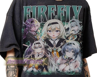 Limited Firefly Vintage 90s T-Shirt - Firefly Honkai Star Rail Game Fan Apparel Gifts Tee - Firefly Honkai Fan Merch Tee For Man And Women