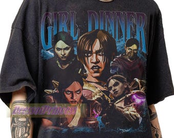 Limited Sevika Girl Dinner Vintage 90s T-Shirt - Sevika Game LOL Fan Apparel Gifts Tee - Sevika Retro Fan Merch Tee For Man And Women