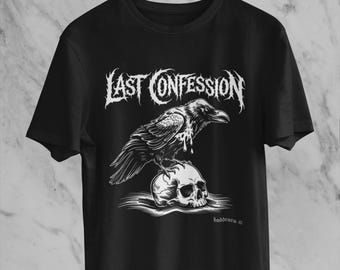 Raven Skull T-Shirt, Gothic Dark Gift for Her, Edgar Allan Poe Inspired Tee, Dark Academia Birthday Gift, Horror Raven Shirt, Comfort Colors