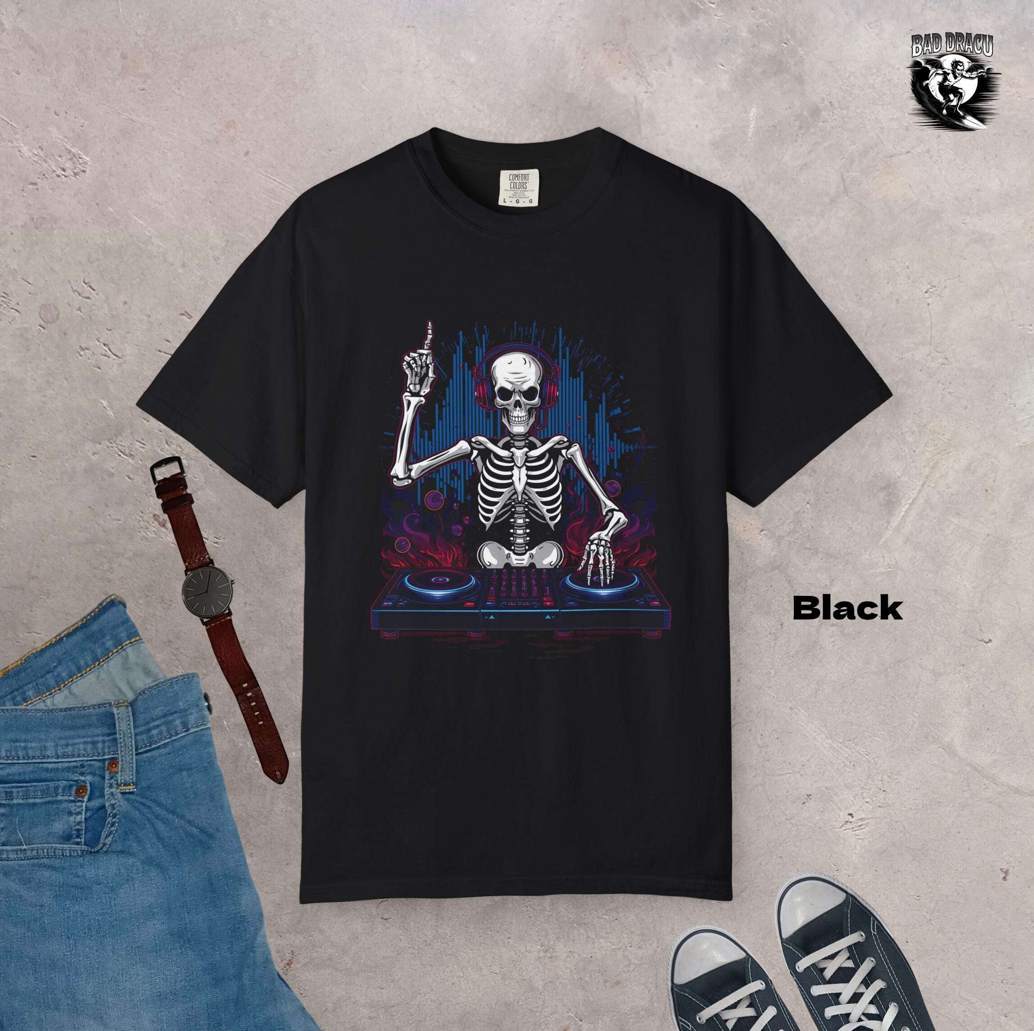 T-shirt Homme Coton Gildan - Impression Vinyle Disque Musical/DJ - Neuf Sans étiquettes