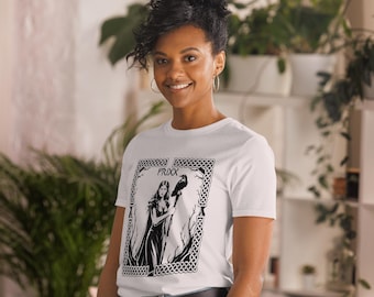 Frigg, nordische Göttin Druck - Kurzärmeliges Unisex-T-Shirt