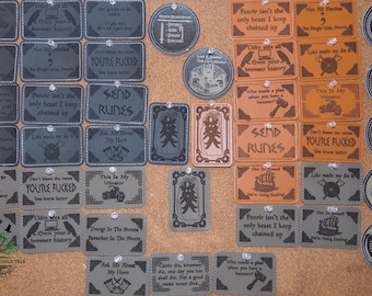 Norse Leather Patches: Viking Humor & Wisdom