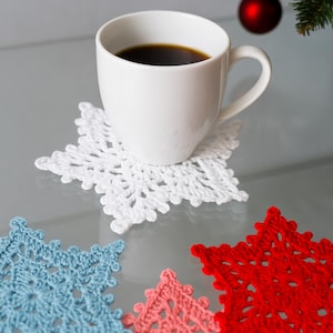 Crochet Snowflake Coaster Pattern | Christmas Ornament (PDF Download)