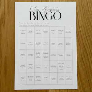 Wedding Bingo Guest Game