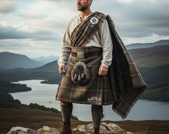 Men’s Scottish Traditional Great Kilt 16th Century Scottish Great Kilt For Men's Available in 50+ Tartans