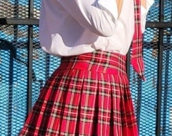 Pleated plaid online micro mini skirt