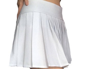 Falda MICRO MINI plisada a cuadros (nieve)