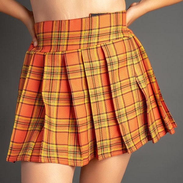 Red Plaid Skirt Etsy