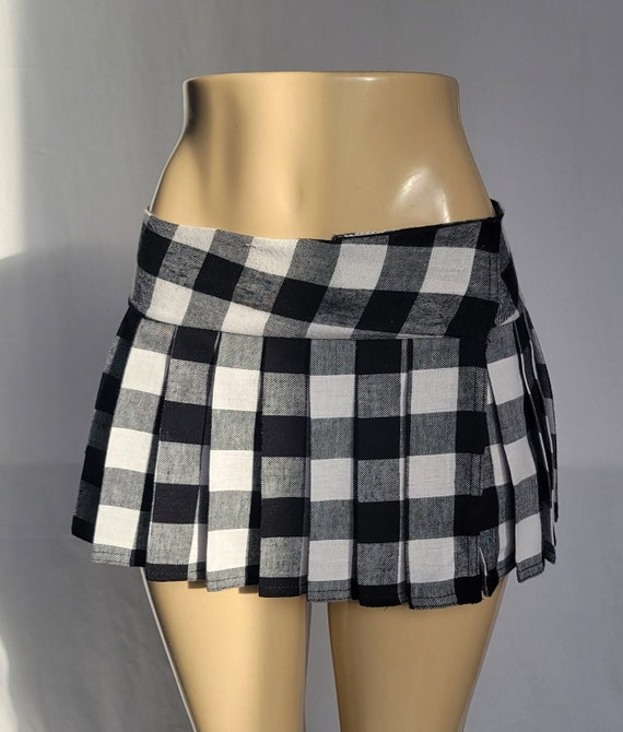 MICRO MINI Skirt Plaid Pleated (yogi) - Etsy