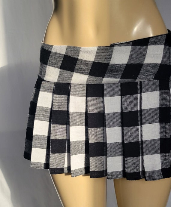 MICRO MINI Skirt Plaid Pleated (yogi) - Etsy