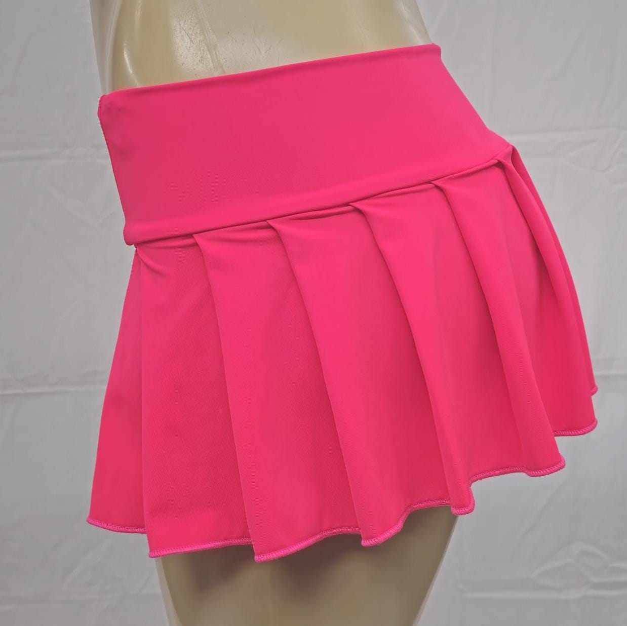 MICRO MINI Spandex Skirt Plaid Pleated (paradisi) - Etsy