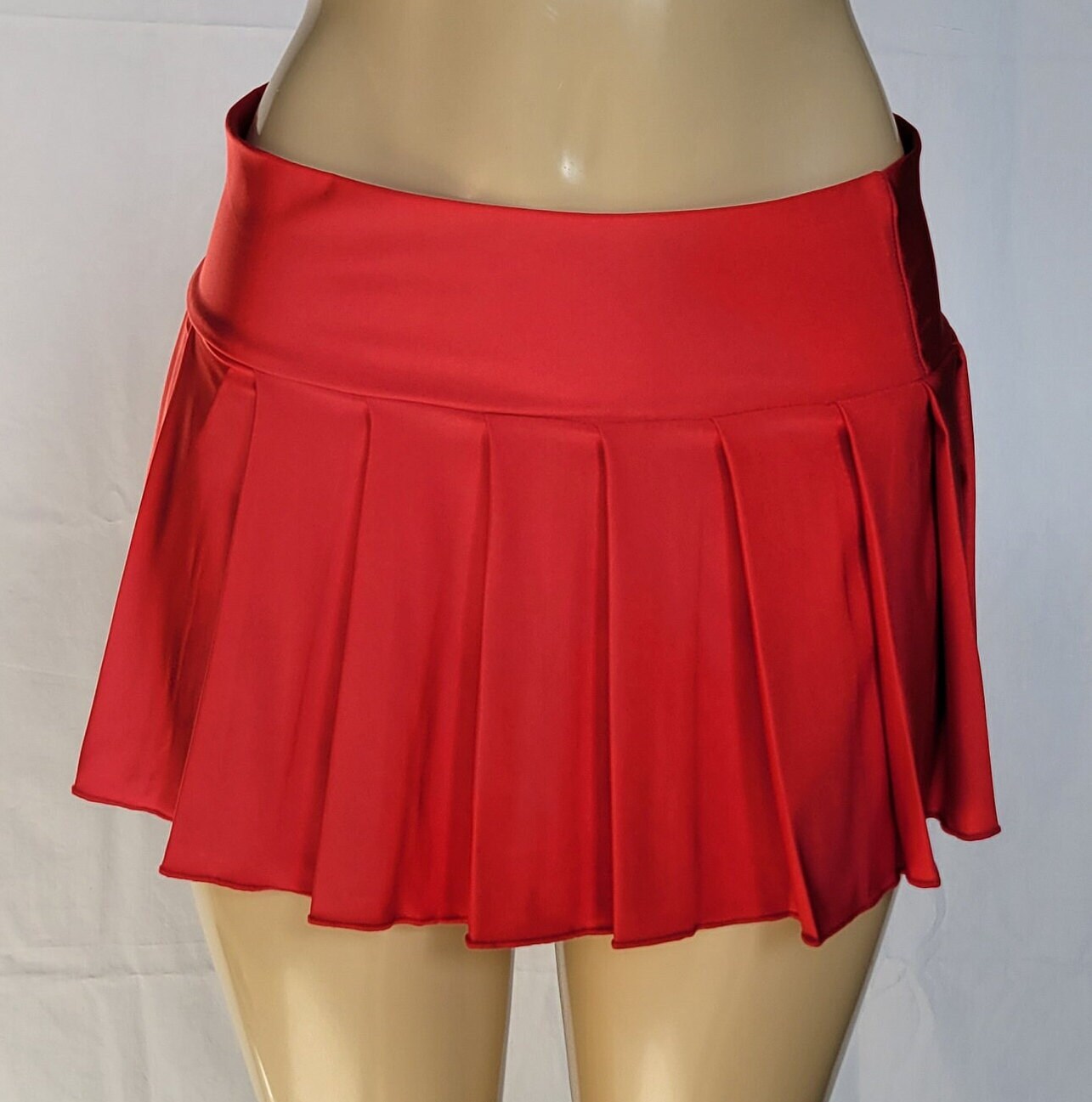 MICRO MINI Spandex Skirt Plaid Pleated (valentine) - Etsy
